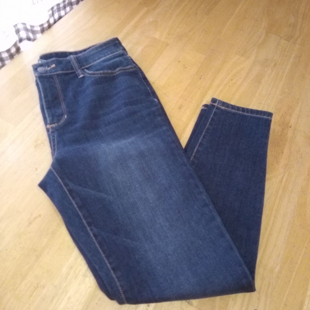St Johns Bay Skinny Leg Jeans Women's Dark Wash Blue Stretch Denim Sz 6